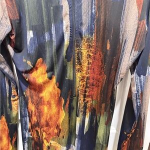 Abstract Multicolor Long Sleeve Top